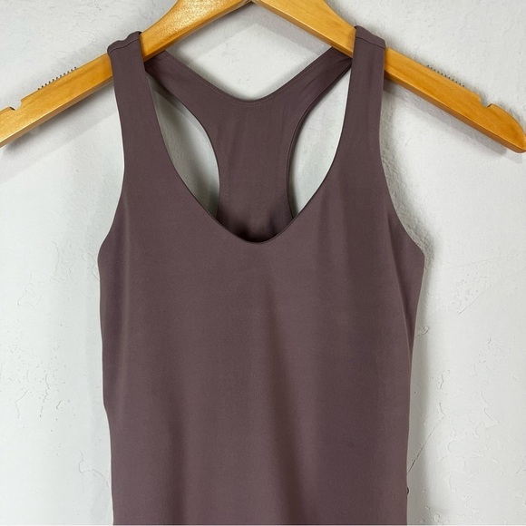 NEW Girlfriend Collective Lola Active Dress with Shorts Fog Brown Size XS - Picture 3 of 11